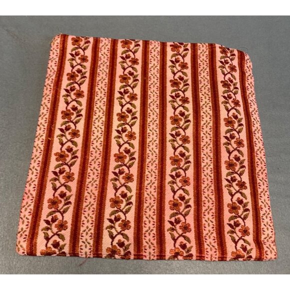 Vintage Floral Striped Cushion Cover With Zipper 12" - Picture 3 of 11